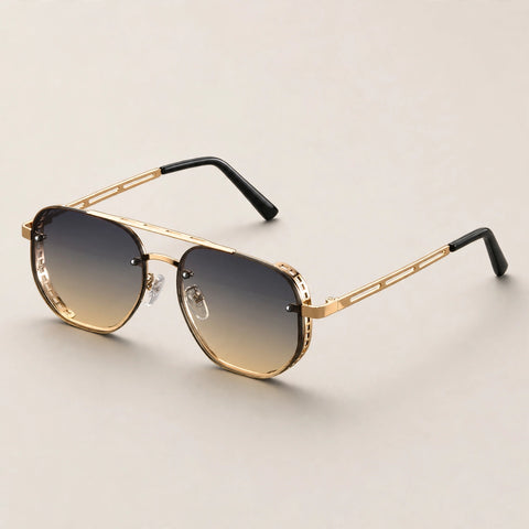 Panaca Geometric Double-Bridge Sunglasses