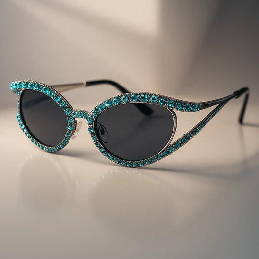 Crystal Cat Eye Sunglasses