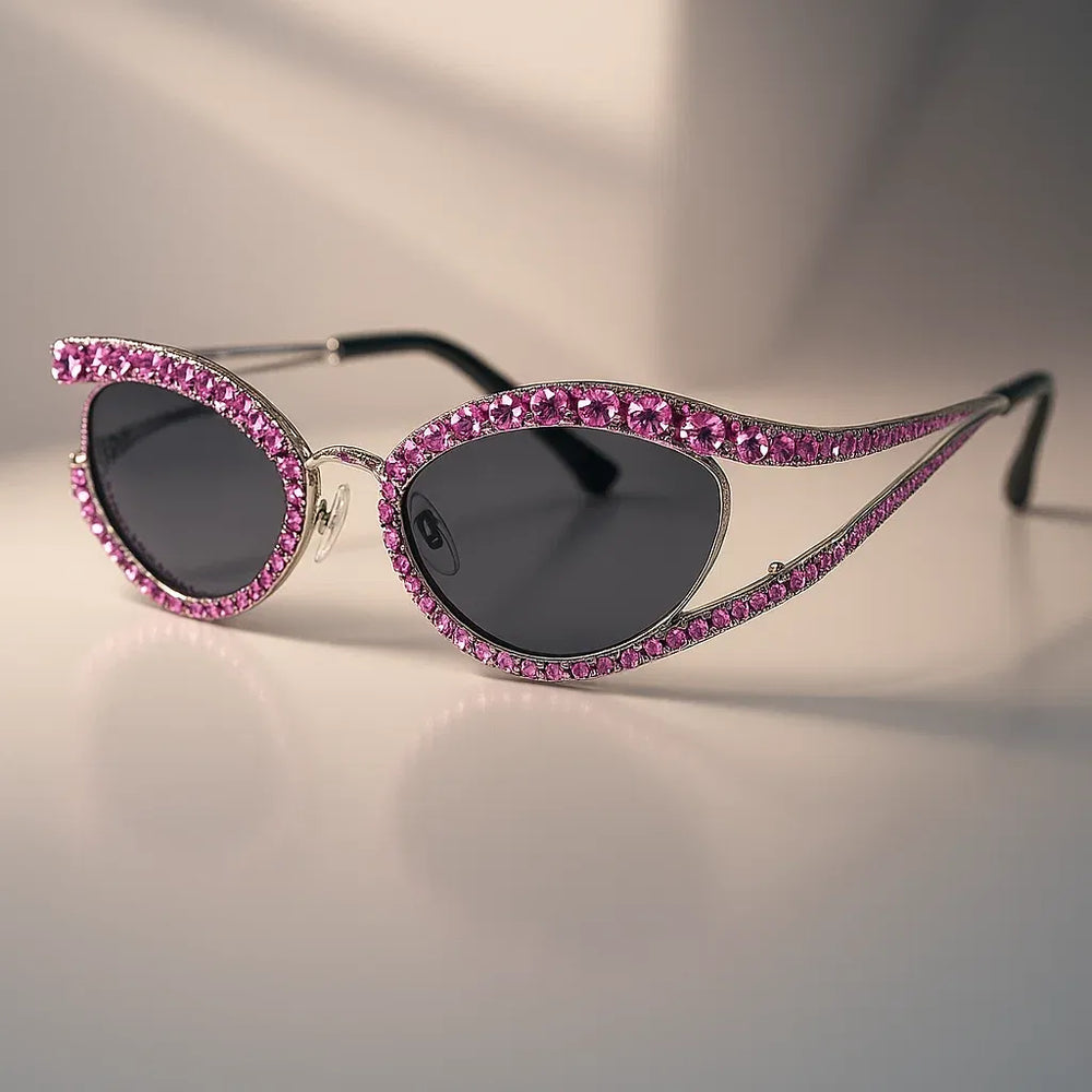 Crystal Cat Eye Sunglasses