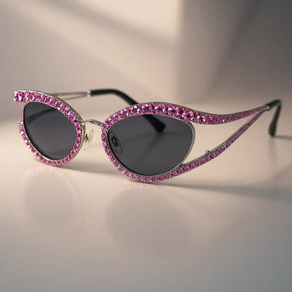 Crystal Cat Eye Sunglasses