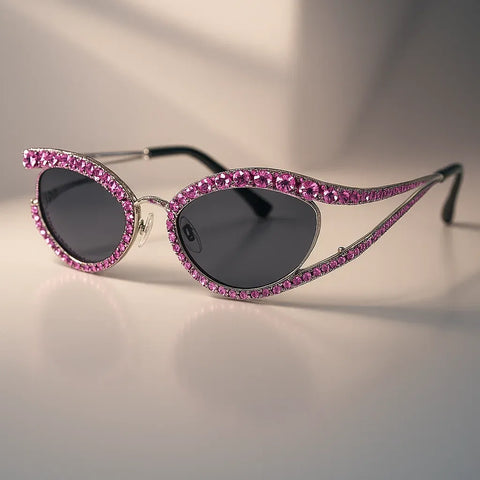 Crystal Cat Eye Sunglasses