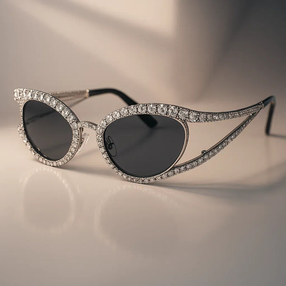 Crystal Cat Eye Sunglasses