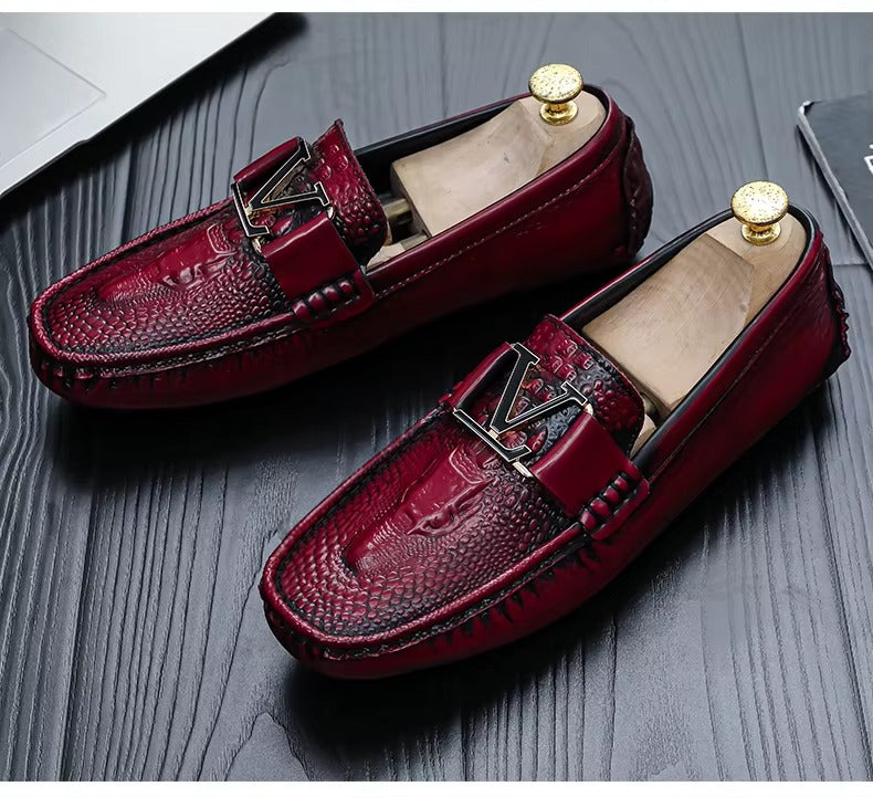 Venezia Croc Leather Loafer