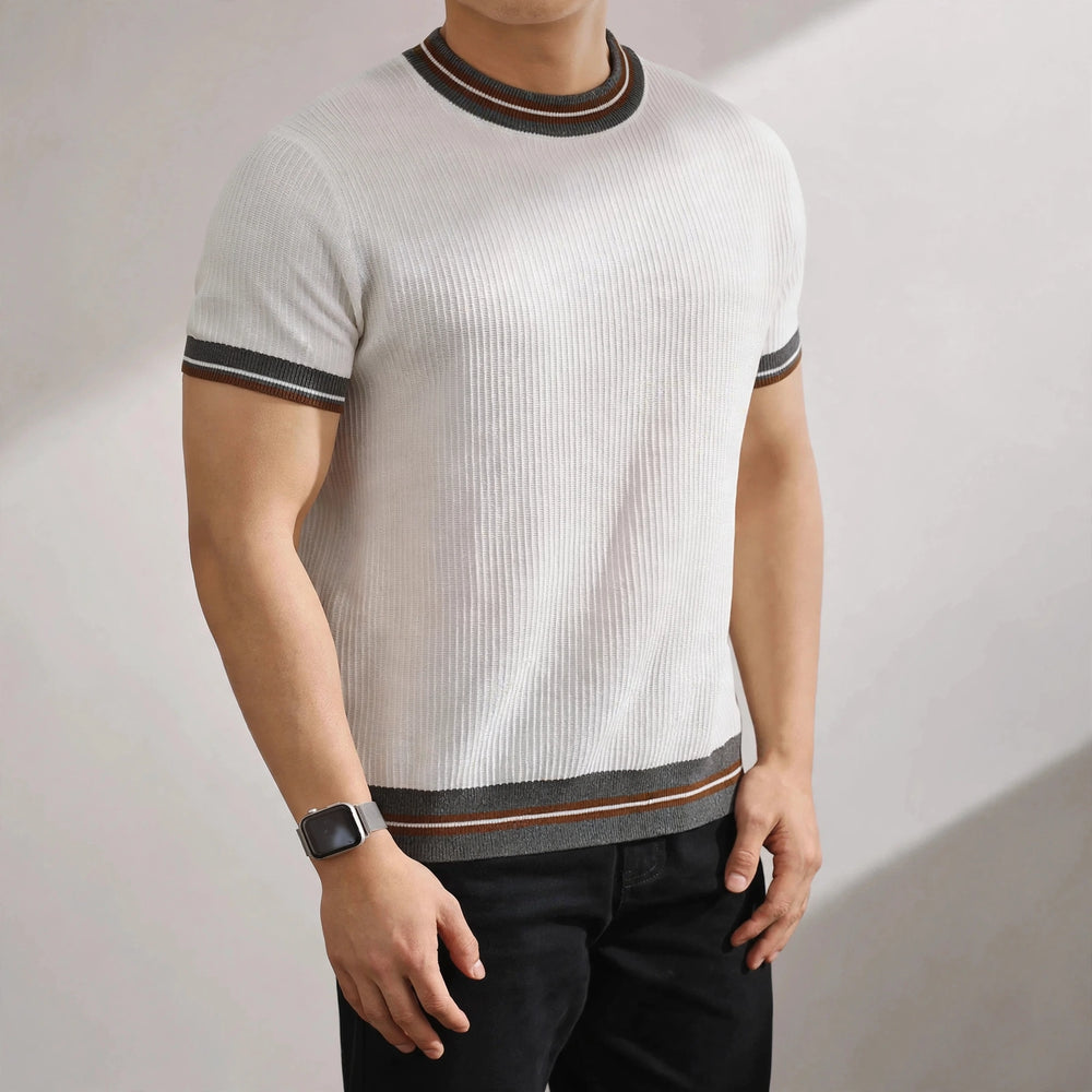 Arezzo Contrast Rib Knit Tee