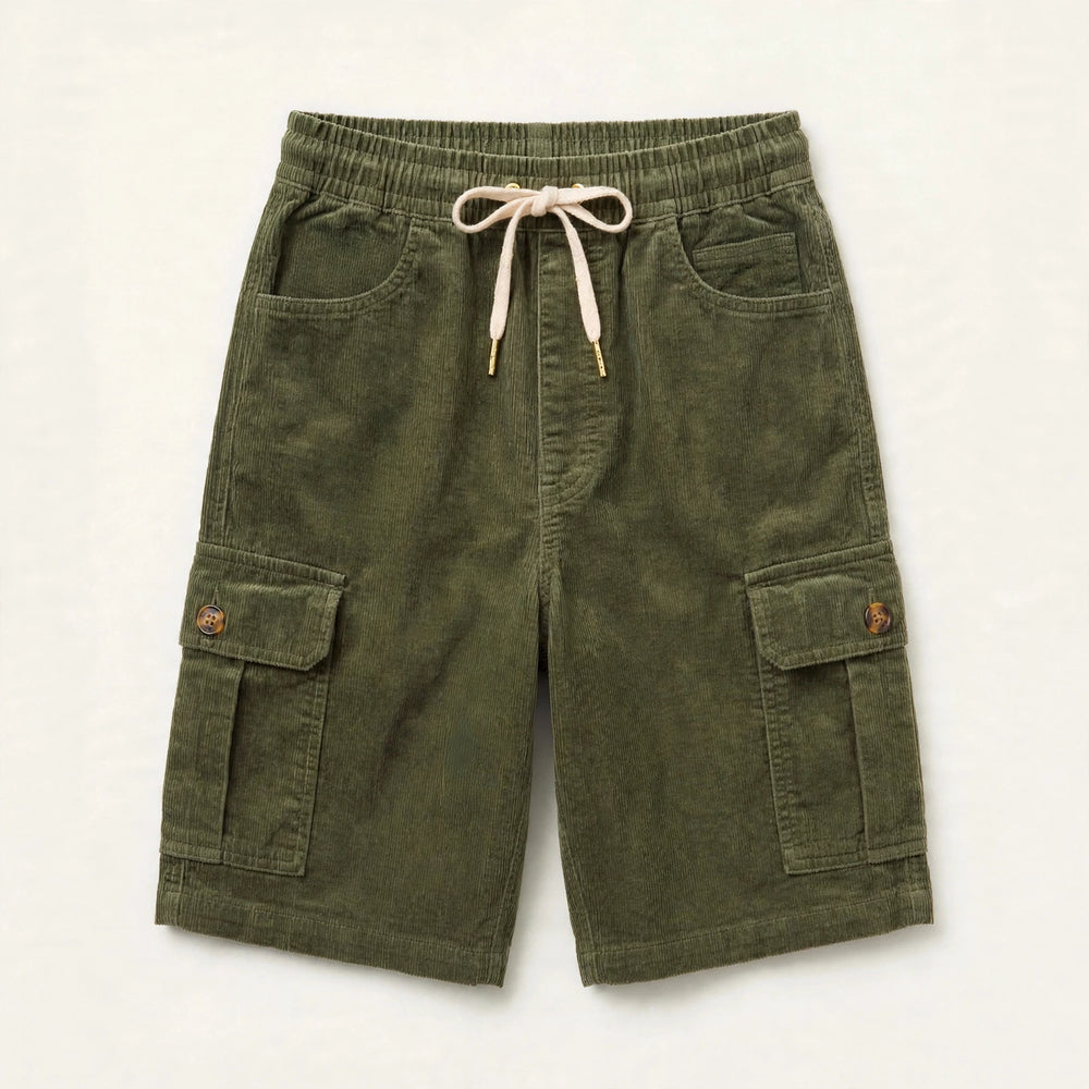 Ronan Wide-Wale Corduroy Cargo Shorts