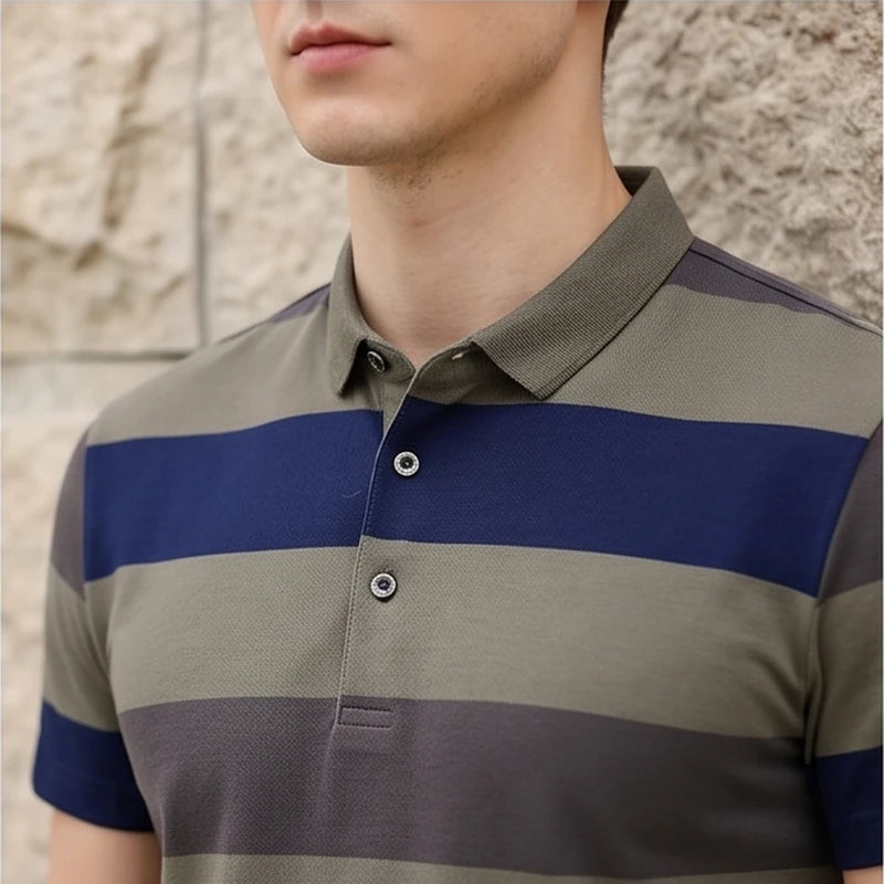 Padova Stripe Cotton Polo