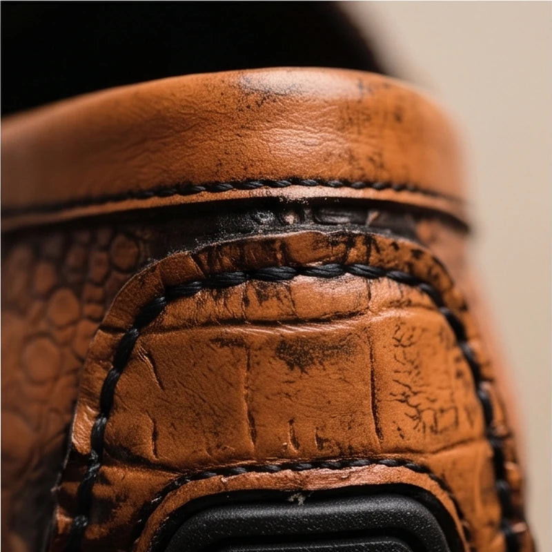 Venezia Croc Leather Loafer