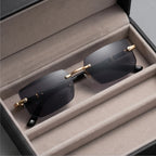 Sierra Rimless Rectangle Sunglasses