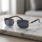 Sierra Rimless Rectangle Sunglasses