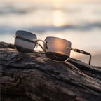 Sierra Rimless Rectangle Sunglasses