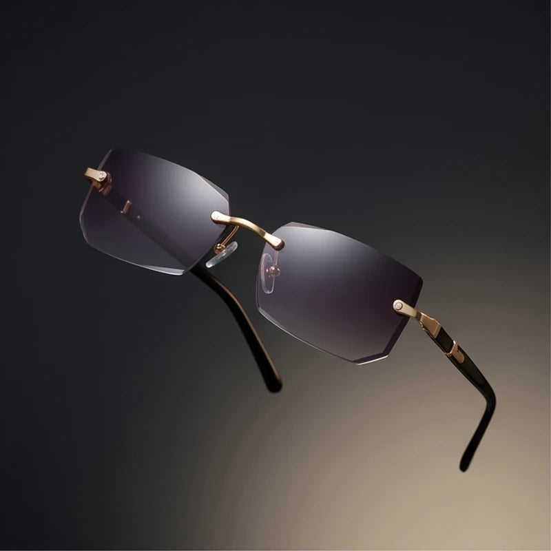 Sierra Rimless Rectangle Sunglasses