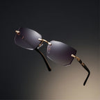 Sierra Rimless Rectangle Sunglasses