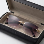 Sierra Rimless Rectangle Sunglasses