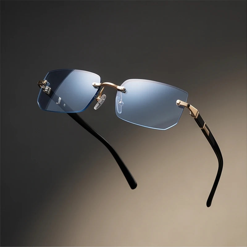 Sierra Rimless Rectangle Sunglasses