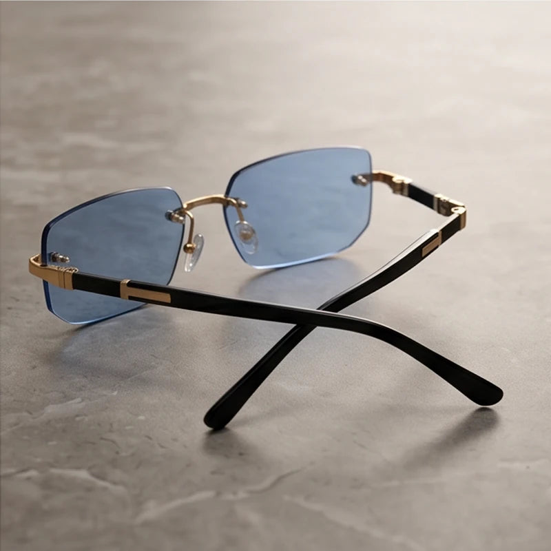 Sierra Rimless Rectangle Sunglasses