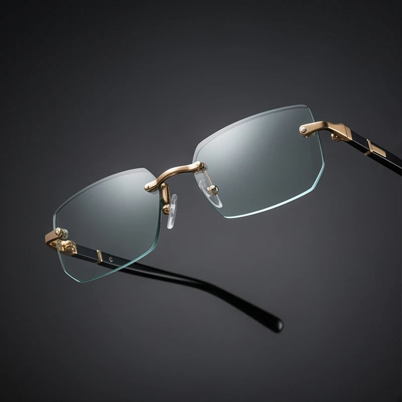 Sierra Rimless Rectangle Sunglasses