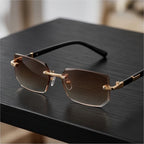 Sierra Rimless Rectangle Sunglasses