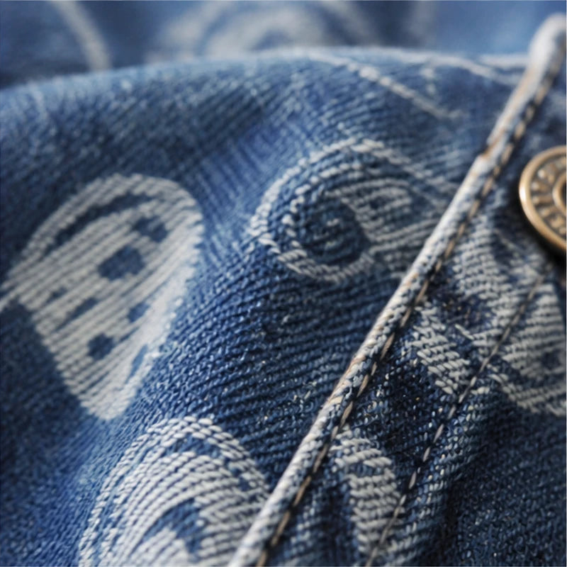Indigo Paisley Denim Shirt