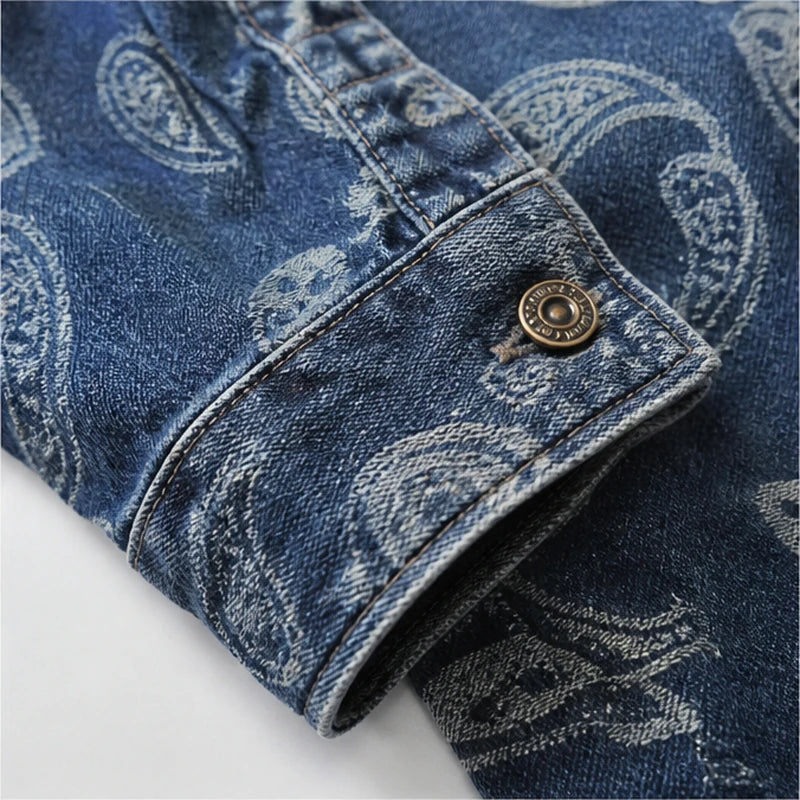 Indigo Paisley Denim Shirt