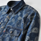 Indigo Paisley Denim Shirt