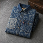 Indigo Paisley Denim Shirt