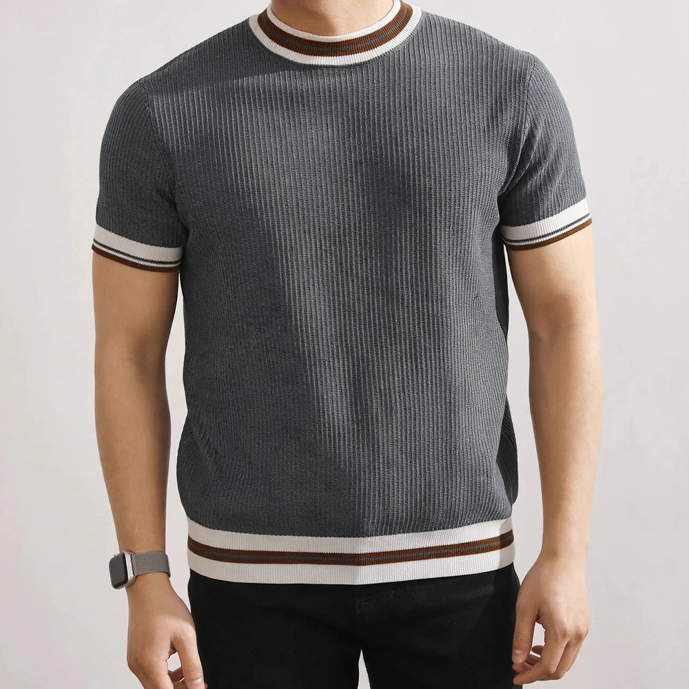 Arezzo Contrast Rib Knit Tee