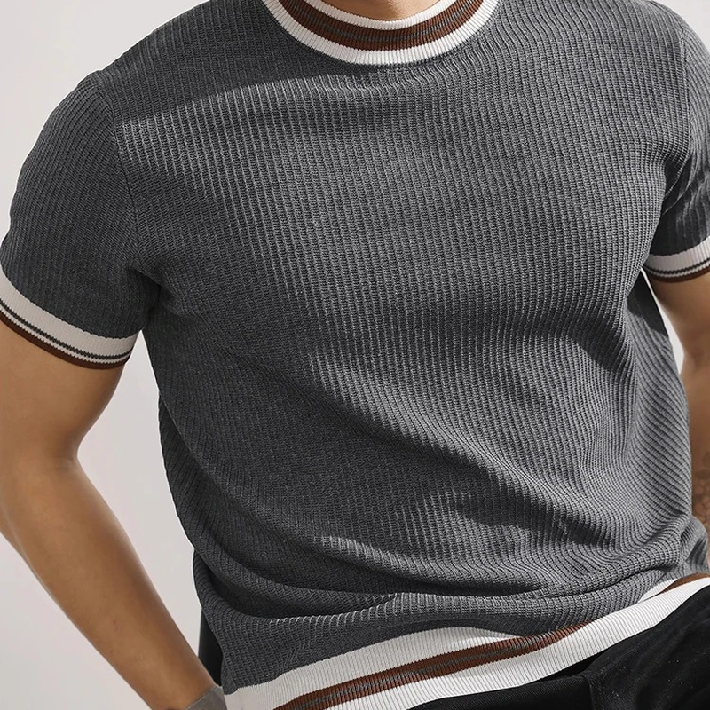 Arezzo Contrast Rib Knit Tee