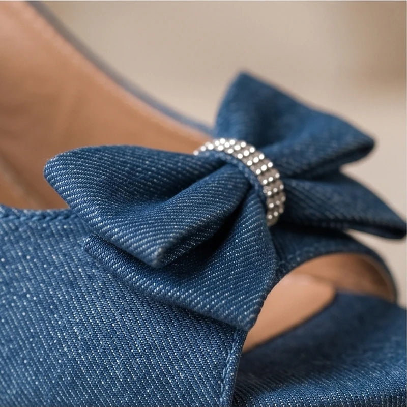Quincy Bow Wedge Sandal