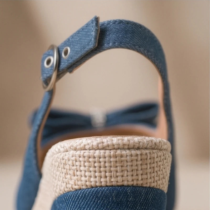 Quincy Bow Wedge Sandal