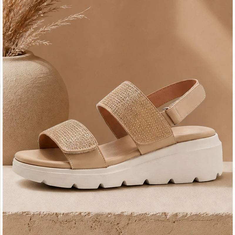 Portofino Crystal Wedge Sandal