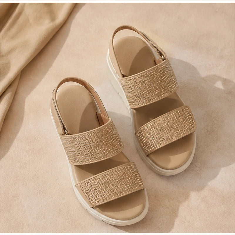 Portofino Crystal Wedge Sandal