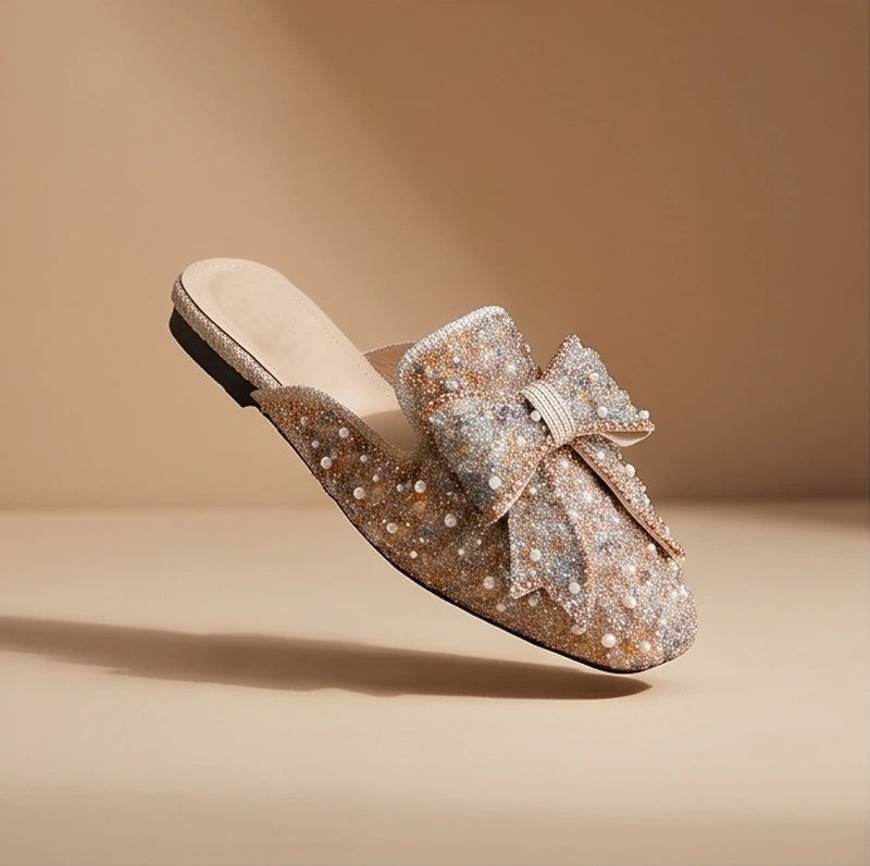 Solene Pearl Bow Mule