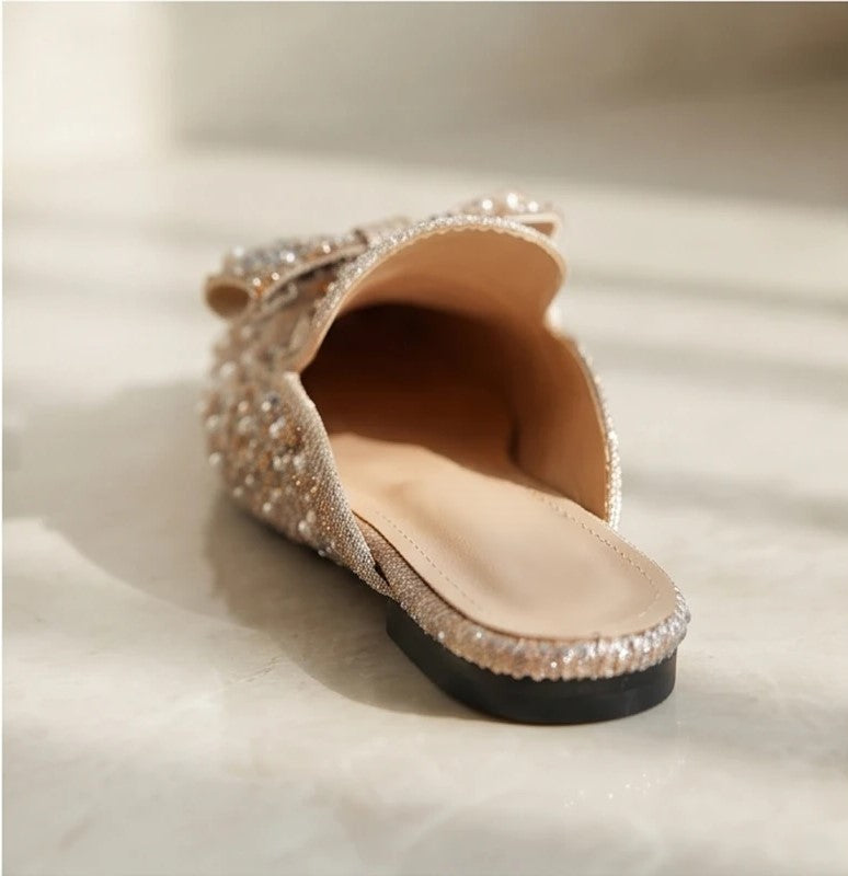 Solene Pearl Bow Mule