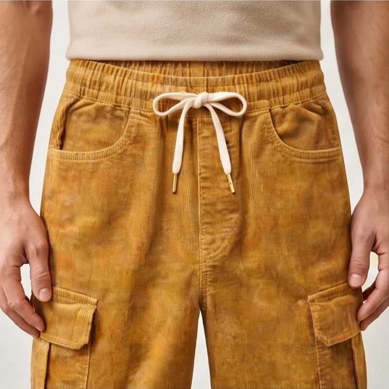 Ronan Wide-Wale Corduroy Cargo Shorts