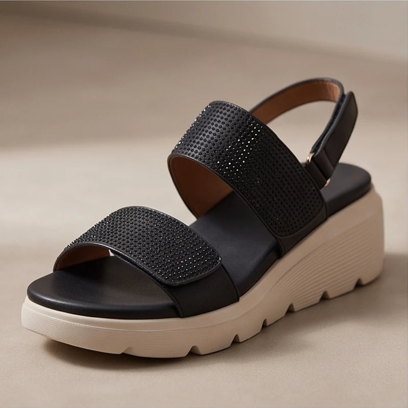 Portofino Crystal Wedge Sandal