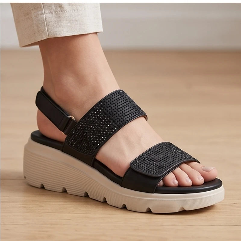 Portofino Crystal Wedge Sandal