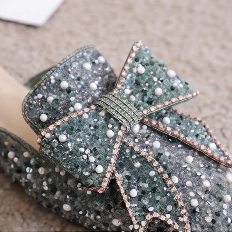 Solene Pearl Bow Mule