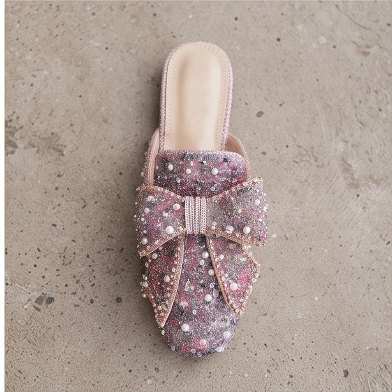 Solene Pearl Bow Mule
