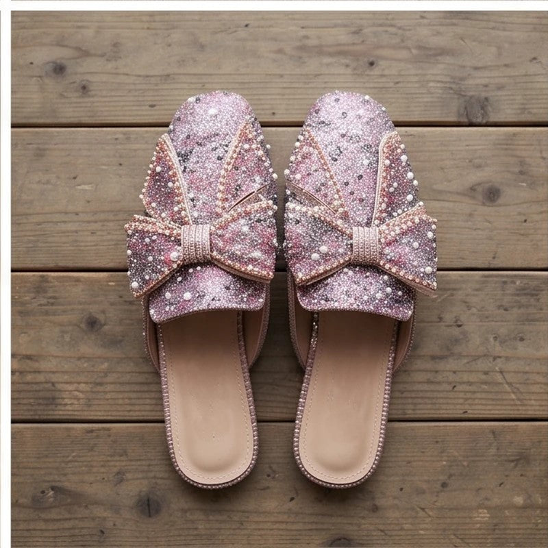 Solene Pearl Bow Mule